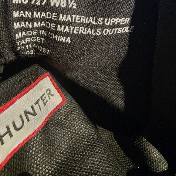 Womens Size 8.5 - Hunter Target Dipped Canvas High-Top Sneakers Black on Black - Picture 9 of 9